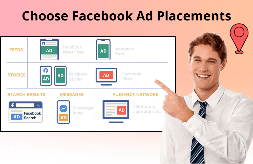 如何选择 Facebook 广告版位：2025 年最终指南。