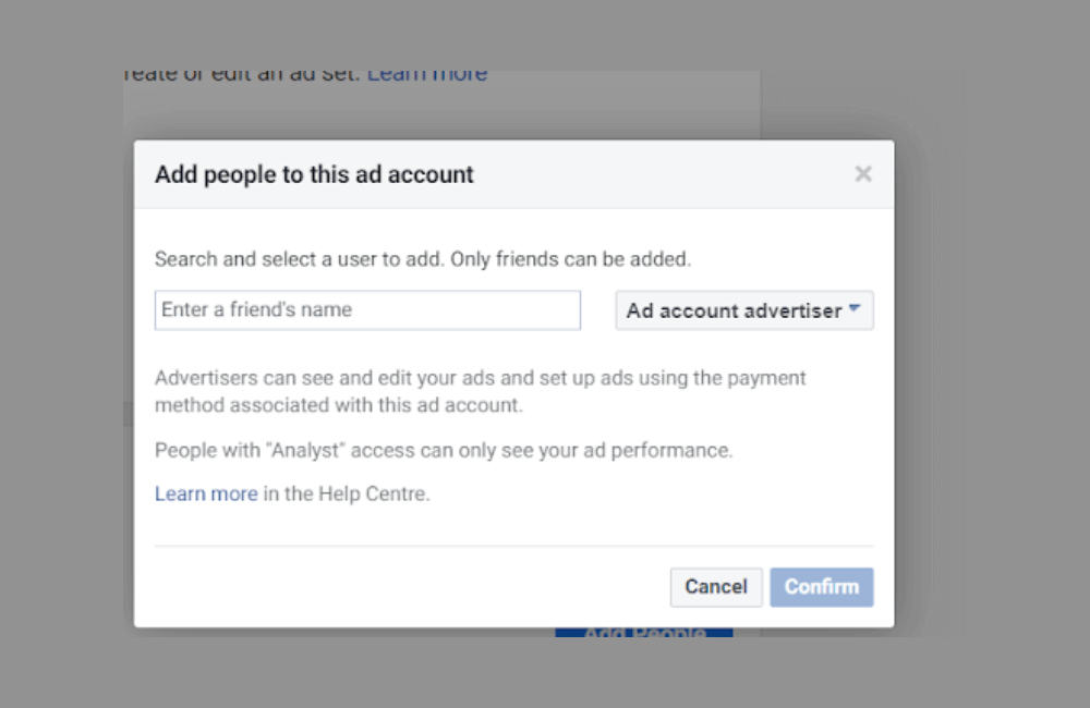 How to Add someone to Facebook Ads Manager