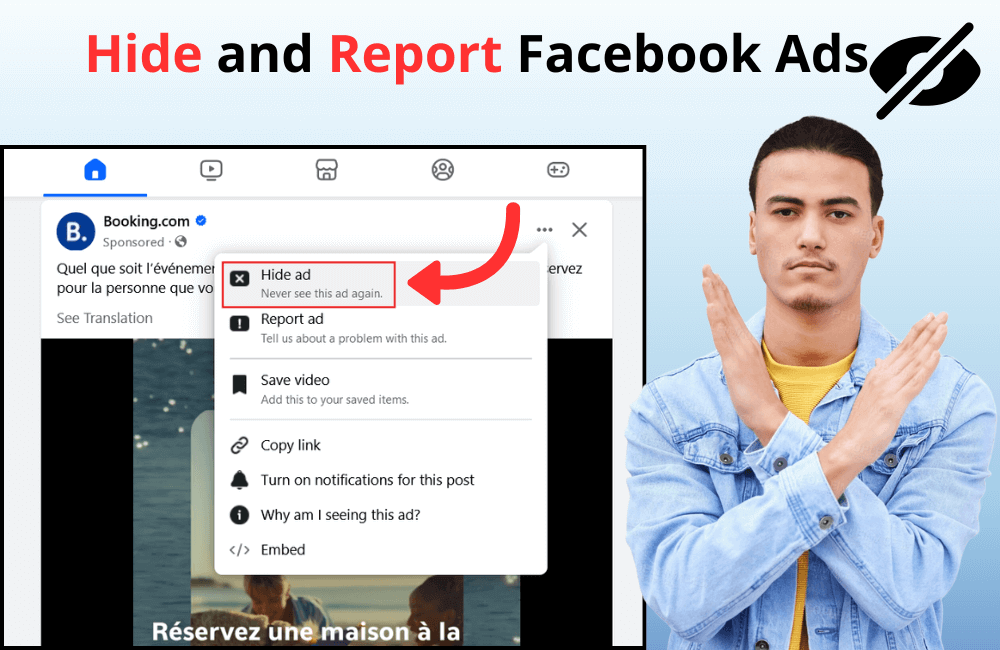 如何停止 Facebook 广告：隐藏和举报不想要广告的指南。